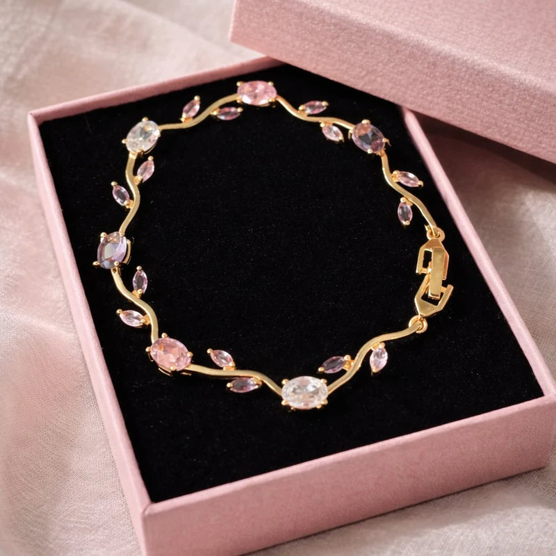 π· Tulip Bracelet Pink β Elegant Floral Bracelet for Girls & Women