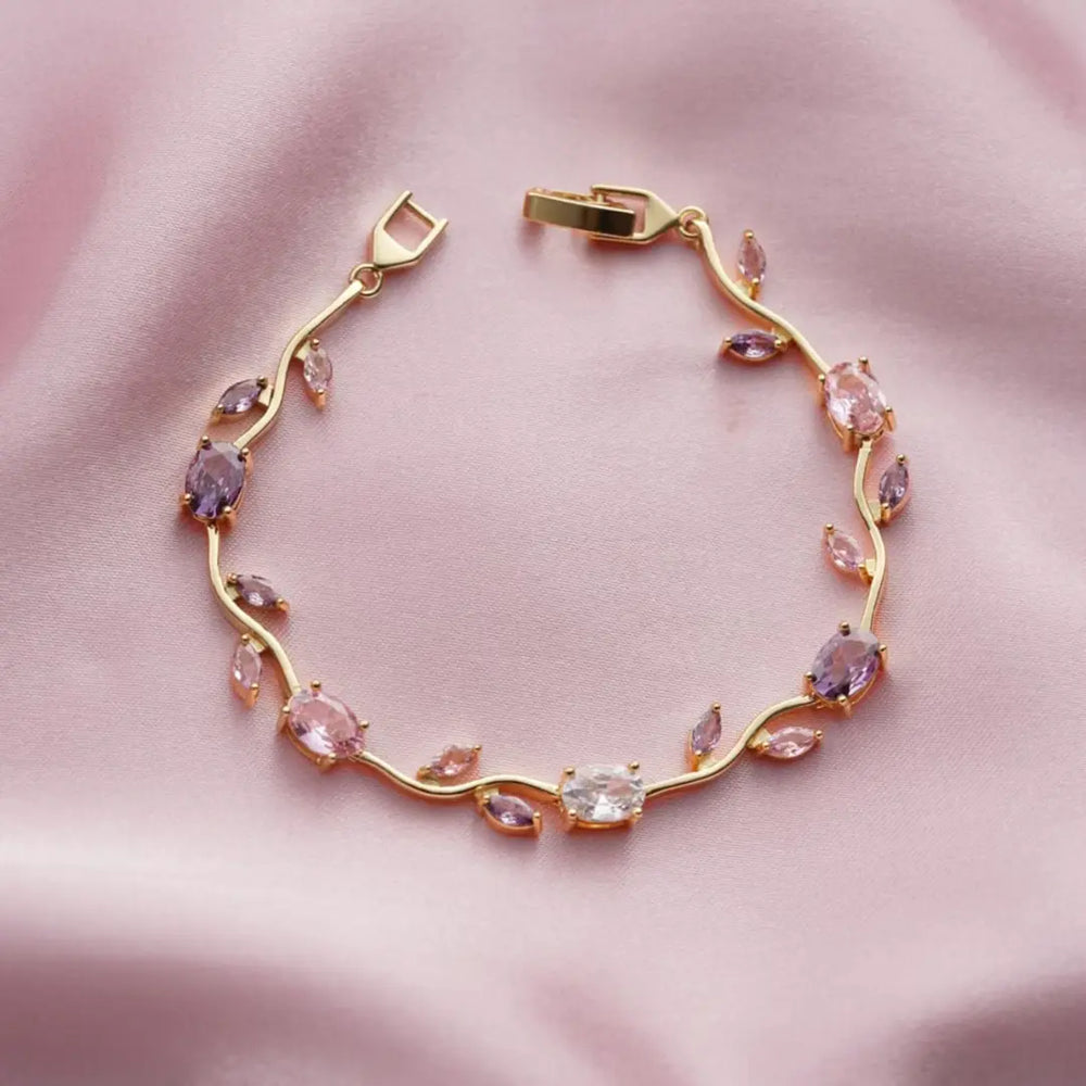🌷 Tulip Bracelet Pink – Elegant Floral Bracelet for Girls & Women